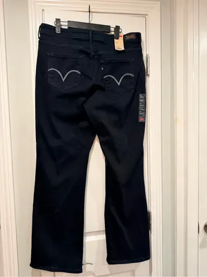 NWT Levi’s 512 Size 18W Short 512 Perfectly Shaping Bootcut Stretch Jeans Black thumbnail 2