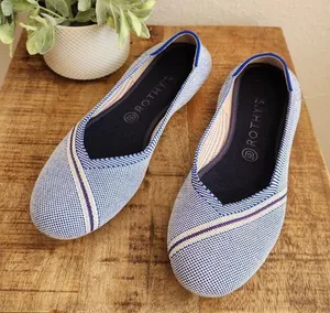 Rothy's Retired Blue Mirror Flats thumbnail 1