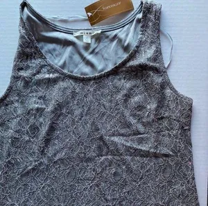 Mi ami Laced Tank Womens NWT! Gray Size L thumbnail 1