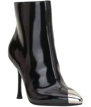 INC International Concepts Boots Size 5 Black Patent Pointed Toe Stiletto‎ Heels thumbnail 1