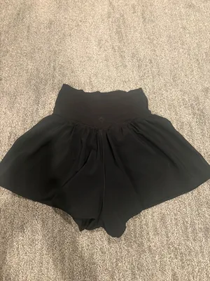 aerie Black Active Skort with Built-In Shorts thumbnail 3