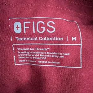 Figs Women's Technical Collection Scrub Pants Red Burgundy Size Medium thumbnail 5