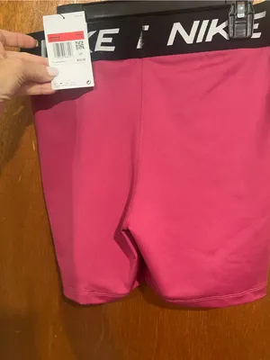 Nike Pink Bike Shorts with Black NIKE Waistband thumbnail 3