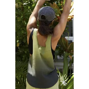 t.la Size S Tank Top Ombre Olive Green French Terry Raw Edge Anthropologie thumbnail 3