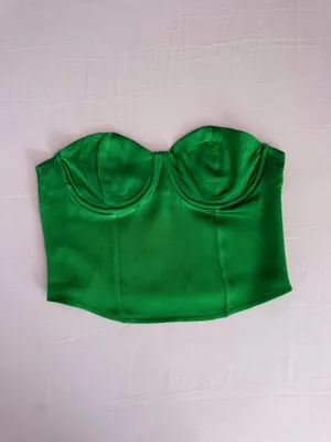 Emerald Green Zara Corset Top thumbnail 2