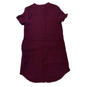 Lulus Shift Dress Women's Size XS Burgundy Rayon Pockets Short Sleeve V Neck thumbnail 4