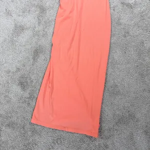 L*Space Wome’s Sandpiper Maxi Dress Sleeveless Ribbed Side Ruched Putty Orange S thumbnail 9