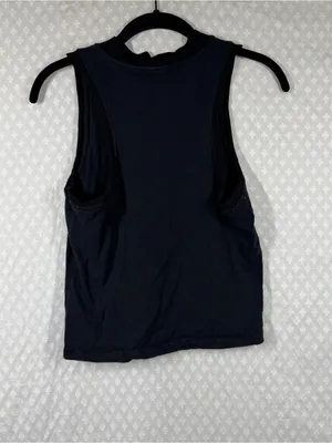 Rag & Bone Black Jolie High Neck Cotton Tank Top thumbnail 6