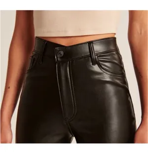Abercrombie High-Rise Leather Pants thumbnail 2
