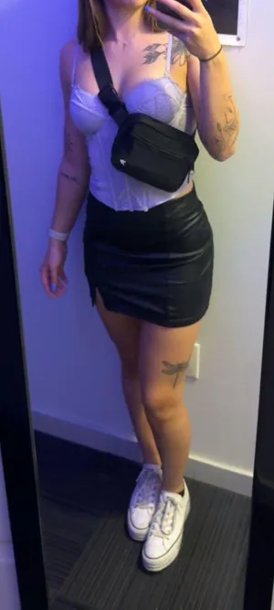 Shein Black Leather Mini Skirt thumbnail 1