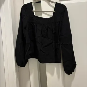 Abercrombie & Fitch Black Square Neck Blouse thumbnail 2
