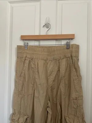 Aerie Khaki Cargo Pants - Wide Leg Utility Style thumbnail 3