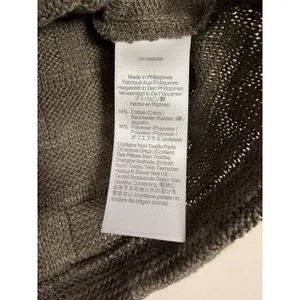 Madewell Olive Green Basketweave Knit‎ Button Front Sweater Vest NN249 Womens XS thumbnail 4