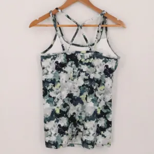 Womens Size S Green Watercolor Activewear Strappy thumbnail 2
