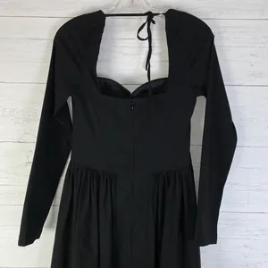 Parthea Long Sleeve Tie Back A-Line Dress - Black size M thumbnail 5
