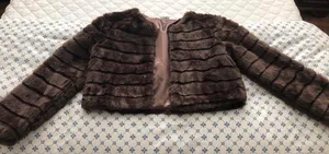 Faux Fur Jacket Brown Size L thumbnail 1