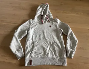 Naketano pullover cowl neck hoodie gray with nautical rope size medium thumbnail 1