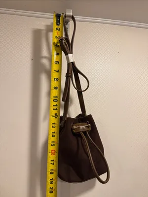 NWOT Anthropologie Classic Brown Suede Drawstring Crossbody Pouch Bag thumbnail 6