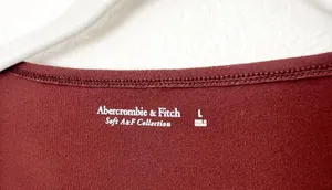 [Abercrombie & Fitch] Brown Sweetheart Neckline Long Sleeve Bodysuit Sz Large L thumbnail 10
