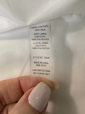 Dolce Cabo 100% Linen White Blazer Size Small Black thumbnail 6