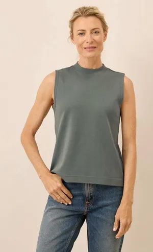 Pact Sleeveless Crewneck Tank Top - Charcoal thumbnail 1