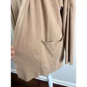 Pact Organic Cotton Airplane Wrap Open Cardigan Sesame Heather XS/S thumbnail 9