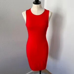 Aritzia Babaton Red Orange Bodycon Dress - Size 4 thumbnail 2
