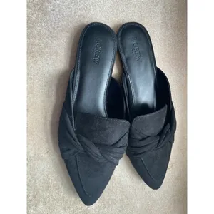 J.Crew Pointed Toe Slip-On Loafers Black Suede Knotted 9 Preppy Yacht‎ City Luxe thumbnail 5