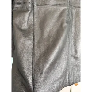 Atlantic Beach Black Leather Blazer‎ Jacket Button Front Women's Size Large thumbnail 7
