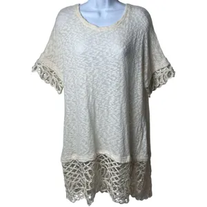 Anthropologie Saturday Sunday Spalliera Tunic Top Cream‎ Cottagecore Garden XL thumbnail 2