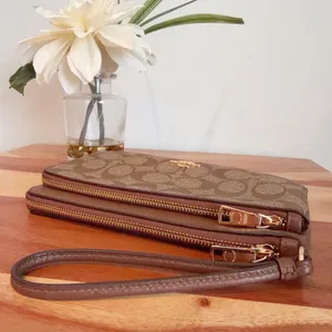 NWT Coach Double Zip Wallet‎ In Signature Canvas thumbnail 2