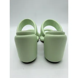 Christian Louboutin Inflama Sab 85 Leather Heels Sandals 38.5 Studio Green $945 thumbnail 6