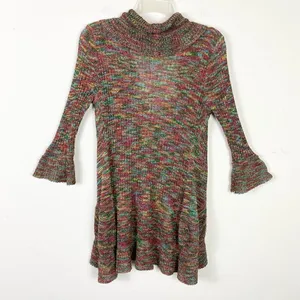 Vintage y2k Kessley Multicolor Rainbow Metallic Bell Sleeve Cardigan Sweater S thumbnail 6