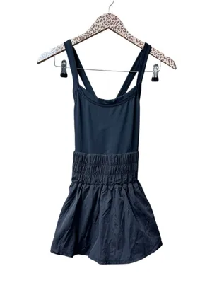 Free People FP Movement Way Home Sleeveless Cross Back Skortsie Black XS thumbnail 6