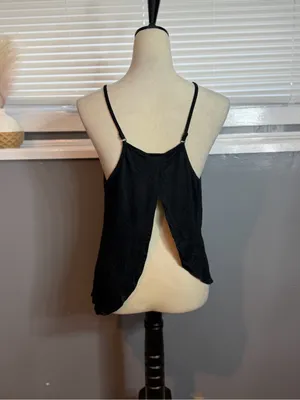 Jessica Simpson Black Cami with Pink Lace Trim thumbnail 5