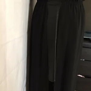 Lola Black Maxi Dress Womens Sleeveless Sheer Full Length Side Slit Elegant thumbnail 9