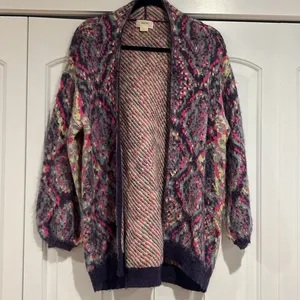 Anthropologie Maeve Peggy Python Cardigan SIZE‎ XS oversized alpaca soft thumbnail 4
