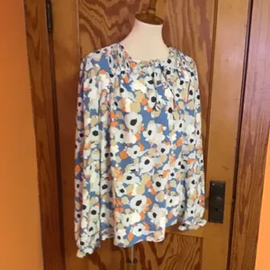 Joie Limited Edition Floral Fields Peasant Top Large NWT thumbnail 8