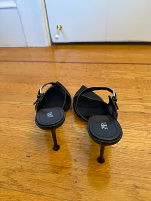 Zara Lace black heel / mule thumbnail 4