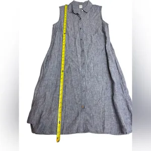 Magaschoni Blue 100% Linen dress Size S thumbnail 9