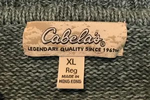 VTG Cabela’s heavy weight zip up knit sweater jacket Women’s size XL Cotton thumbnail 2