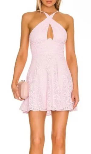 For Love & Lemons Underwire Girlhoodcord Dress Size Small NWT Baby Pink thumbnail 1