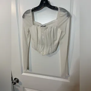 Princess Polly Gypsie Mesh Renaissance Coquette Soft Girl Blouson Corset Top US6 thumbnail 4