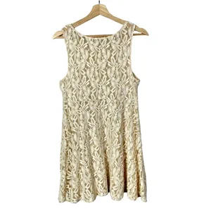 Free People Ivory Miles of Lace‎ Mini Dress M thumbnail 3