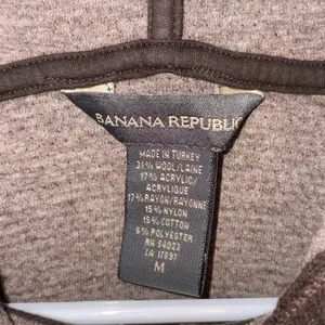 Banana Republic hooded sweater. Sz Medium Brown. thumbnail 5