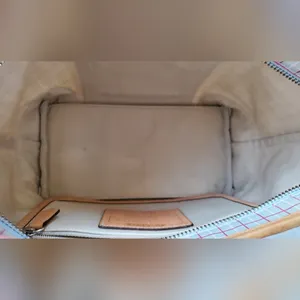 Coach - Plaid Tote Bag with Tan Accents & Hangtag thumbnail 8