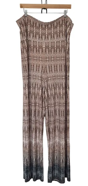 Cato Woman Size 18/20 High Rise Wide Leg Geometric 70s Retro Boho Chic Pants thumbnail 1