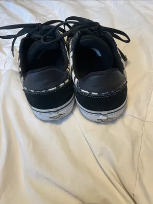 Vans Black and Leopard-Pattern Low-Top Sneakers thumbnail 3