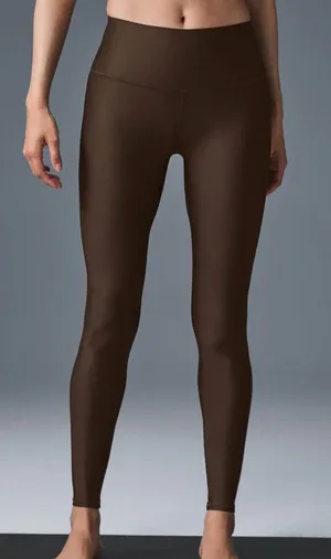 Alo Yoga NWT High-Waisted Airlift Leggings in Expresso Brown Size M thumbnail 1