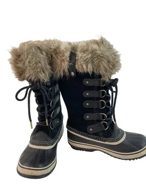 -Sorel Joan of Arc Snow Boots Womens Size 8 Black Waterproof Winter Faux Fur thumbnail 8